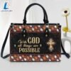 With God All Things Are Possible Cross Leather Handbag Christ Gifts Leather Bags Christian Leather Bag 2 With God All Things Are Possible Cross Leather Handbag Christ Gifts Leather Bags