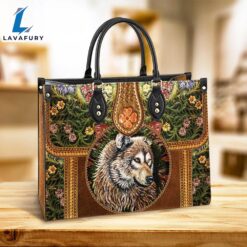 Wolf Leather Style Flower Leather…