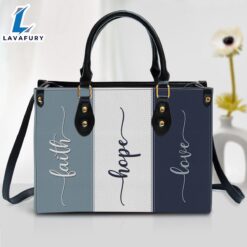 Zippered Leather Handbag With Handle…