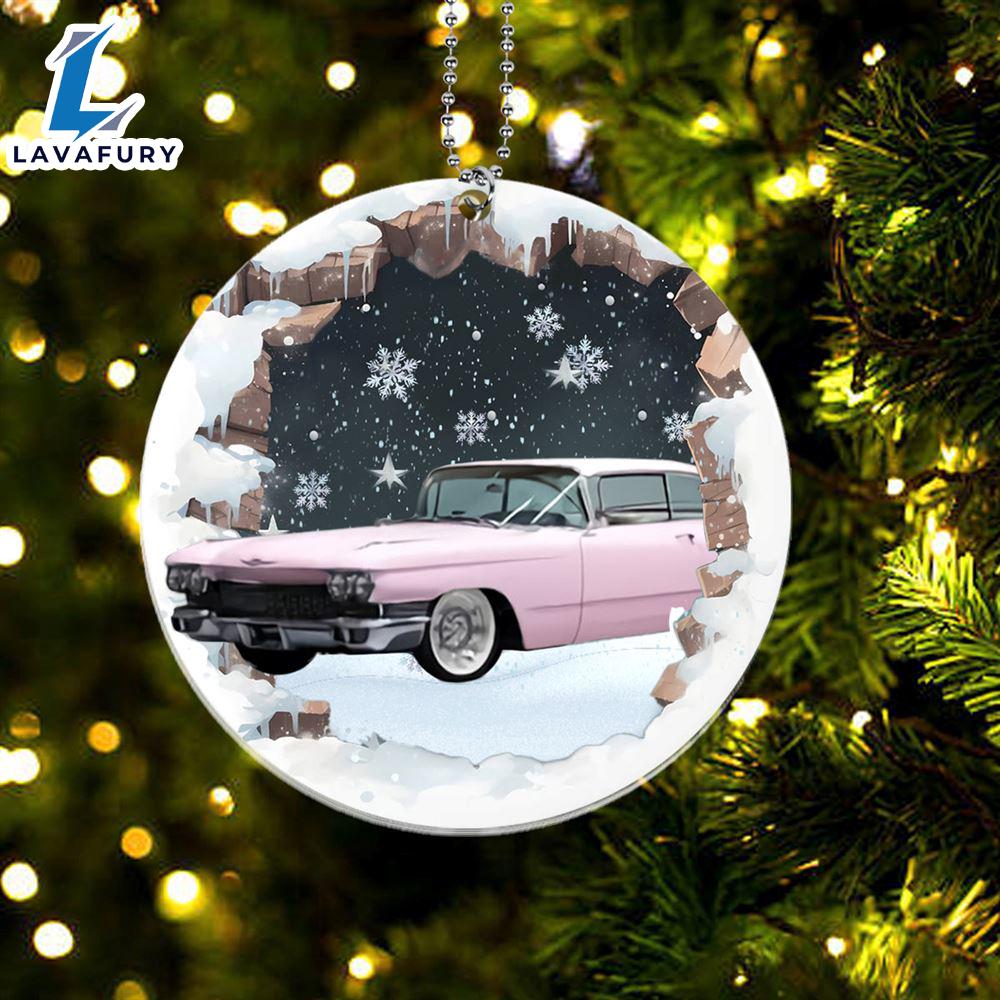 1960 Cadillac DeVille Pink Christmas Ornament For Fans 1960 Cadillac DeVille Pink Christmas Ornament For Fans