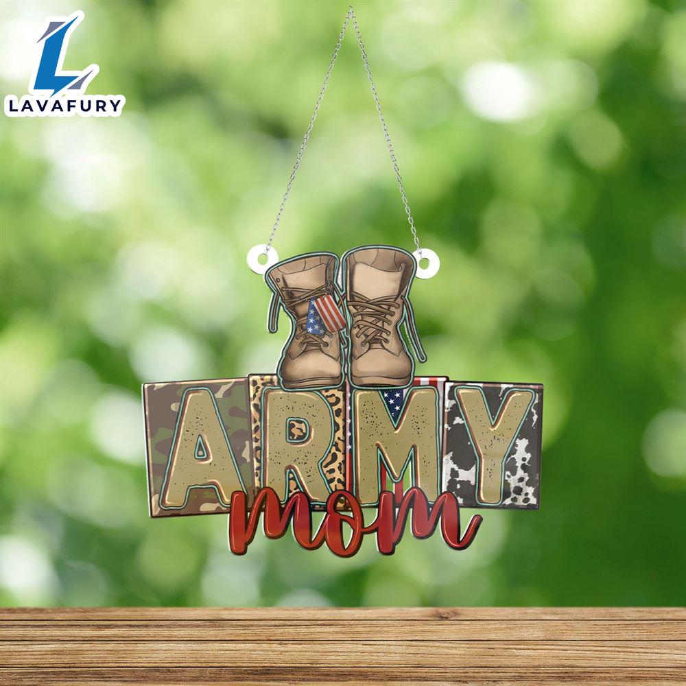 Army Mom Mother's Day Window Hanging Acrylic Ornament For Fans Army Mom Mother's Day Window Hanging Acrylic Ornament For Fans