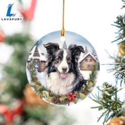 Border Collie Ceramic Ornament For…