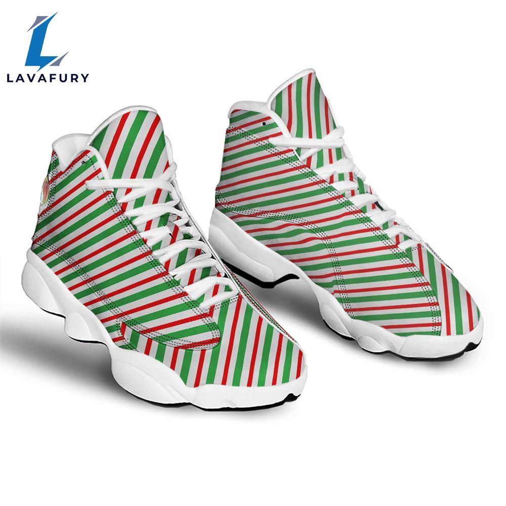 Candy Cane Stripes Christmas Print Jd13 Shoes For Men Women Gift Xmas Candy Cane Stripes Christmas Print Jd13 Shoes For Men Women Gift Xmas