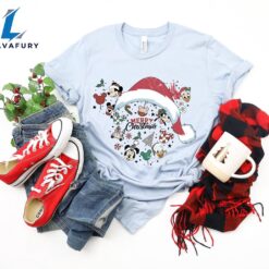 Disney Mickey And Friends Santa Hat Merry Christmas Shirt