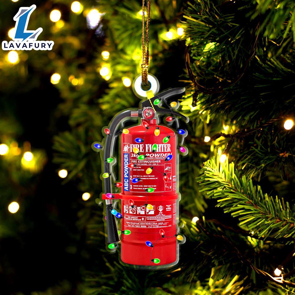 Firefighter Extinguisher Christmas Ornament For Fans Firefighter Extinguisher Christmas Ornament For Fans