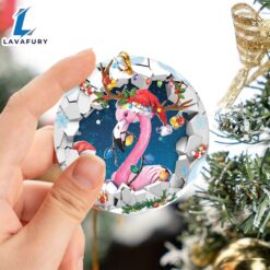 Flamingo Break Through Ceramic Ornament…