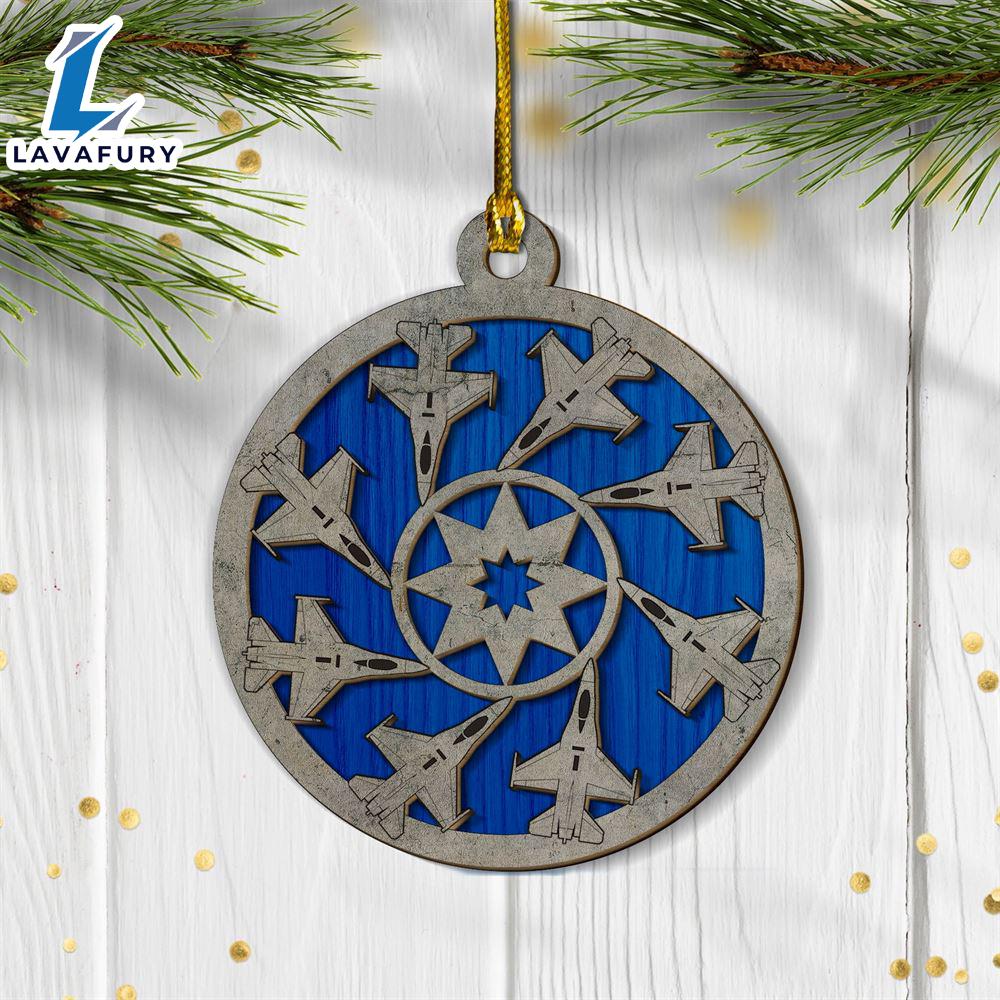 General Dynamics F-16 Fighting Falcon Christmas 2-layered Wood Ornament For Fans General Dynamics F-16 Fighting Falcon Christmas 2-layered Wood Ornament For Fans