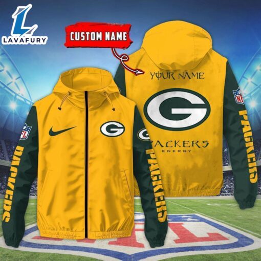 Green Bay Packers Custom Name Outdoor Jacket For Fans