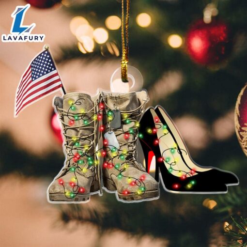 Military Wife or Female Soldier boot Ornament For Fans