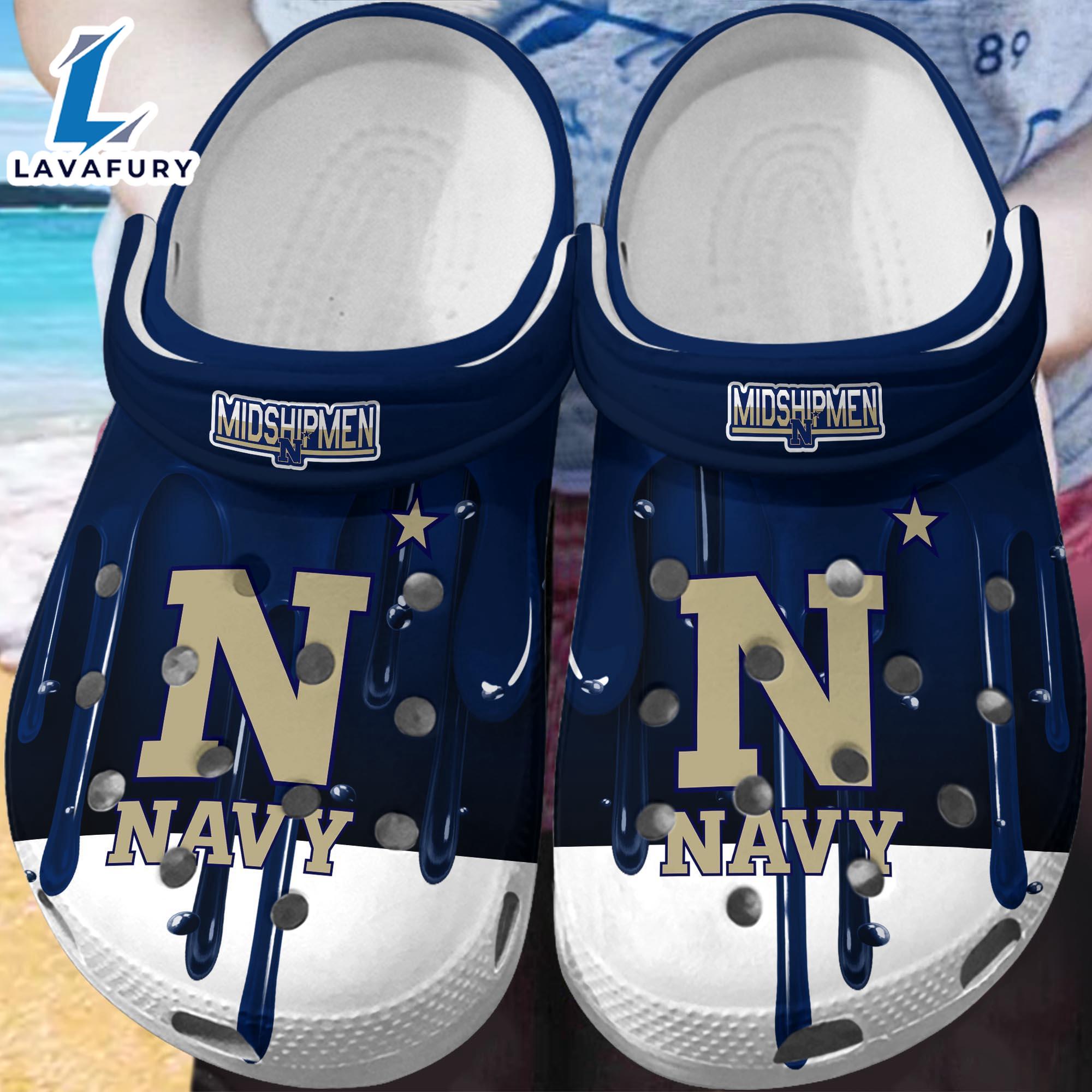 Navy Midshipmen Crocs New For This Season Trending  Gift Xmas Navy Midshipmen Crocs New For This Season Trending  Gift Xmas
