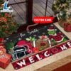 NCAA Arkansas State Red Wolves Grinch Christmas Welcome Football Doormat - Custom Name Gift Xmas 3 NCAA Arkansas State Red Wolves Grinch Christmas Welcome Football Doormat - Custom Name