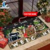 NCAA Colorado Buffaloes Grinch Christmas Welcome Football Doormat - Custom Name