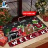 NCAA Davidson Wildcats Grinch Christmas Welcome Football Doormat - Custom Name Gift Xmas 3 NCAA Davidson Wildcats Grinch Christmas Welcome Football Doormat - Custom Name