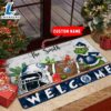 NCAA Drake Bulldogs Grinch Christmas Welcome Football Doormat - Custom Name Gift Xmas 2 NCAA Drake Bulldogs Grinch Christmas Welcome Football Doormat - Custom Name