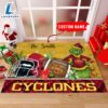 NCAA Iowa State Cyclones Grinch And Max Christmas Welcome Football Doormat - Custom Name