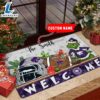 NCAA Kansas State Wildcats Grinch Christmas Welcome Football Doormat - Custom Name Gift Xmas 2 NCAA Kansas State Wildcats Grinch Christmas Welcome Football Doormat - Custom Name