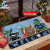 NCAA North Carolina Tar Heels Grinch Christmas Welcome Football Doormat - Custom Name Gift Xmas 3 NCAA North Carolina Tar Heels Grinch Christmas Welcome Football Doormat - Custom Name