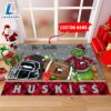 NCAA Northern Illinois Huskies Grinch And Max Christmas Welcome Football Doormat - Custom Name Gift Xmas 3 NCAA Northern Illinois Huskies Grinch And Max Christmas Welcome Football Doormat - Custom Name