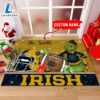 NCAA Notre Dame Fighting Irish Grinch And Max Christmas Welcome Football Doormat - Custom Name Gift Xmas 2 NCAA Notre Dame Fighting Irish Grinch And Max Christmas Welcome Football Doormat - Custom Name