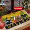 NCAA Notre Dame Fighting Irish Grinch Christmas Welcome Football Doormat - Custom Name Gift Xmas 2 NCAA Notre Dame Fighting Irish Grinch Christmas Welcome Football Doormat - Custom Name