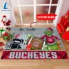 NCAA Ohio State Buckeyes Grinch And Max Christmas Welcome Football Doormat - Custom Name Gift Xmas 3 NCAA Ohio State Buckeyes Grinch And Max Christmas Welcome Football Doormat - Custom Name
