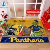 NCAA Pittsburgh Panthers Grinch And Max Christmas Welcome Football Doormat - Custom Name Gift Xmas 3 NCAA Pittsburgh Panthers Grinch And Max Christmas Welcome Football Doormat - Custom Name