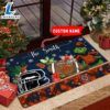 NCAA Syracuse Orange Grinch Christmas Welcome Football Doormat - Custom Name
