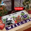 NCAA TCU Horned Frogs Grinch Christmas Welcome Football Doormat - Custom Name Gift Xmas 2 NCAA TCU Horned Frogs Grinch Christmas Welcome Football Doormat - Custom Name