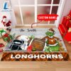 NCAA Texas Longhorns Grinch And Max Christmas Welcome Football Doormat - Custom Name