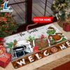 NCAA Texas Longhorns Grinch Christmas Welcome Football Doormat - Custom Name