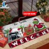 NCAA Wisconsin Badgers Grinch Christmas Welcome Football Doormat - Custom Name Gift Xmas 2 NCAA Wisconsin Badgers Grinch Christmas Welcome Football Doormat - Custom Name