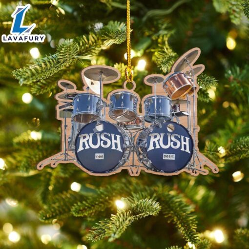Neil Pearts Original RUSH Drum Set 2-side Printed Wood Ornament For Fans