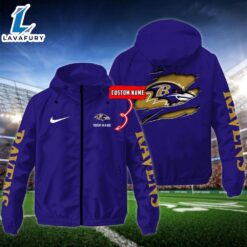 NFL Baltimore Ravens Football Windbreaker…