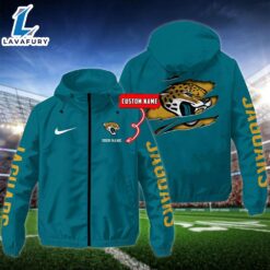 NFL Jacksonville Jaguars Football Windbreaker…