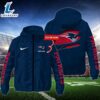 NFL New England Patriots Football Windbreaker Outdoor Jacket - Custom Name
