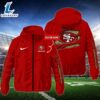 NFL San Francisco 49ers Football Windbreaker Outdoor Jacket - Custom Name For Fans 2 NFL San Francisco 49ers Football Windbreaker Outdoor Jacket - Custom Name