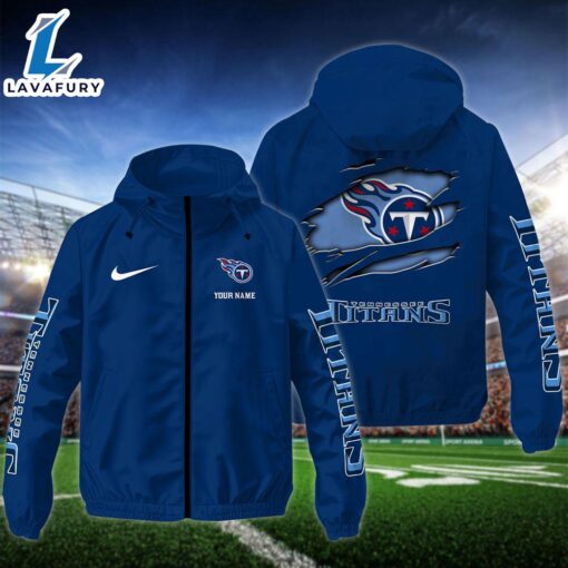 NFL Tennessee Titans Custom Name Windbreaker Jacket For Fans For Fans