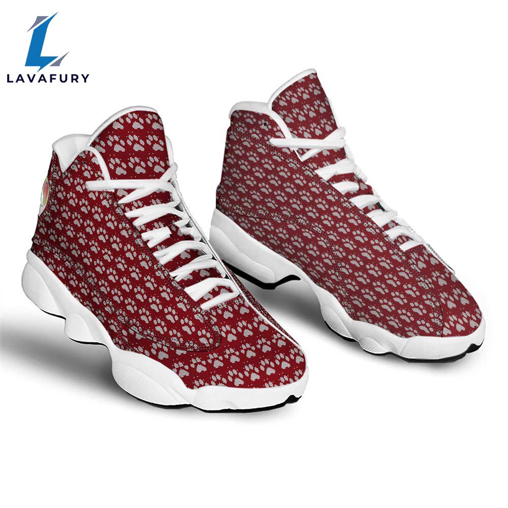 Paw Knitted Christmas Print Pattern Jd13 Shoes For Men Women Gift Xmas Paw Knitted Christmas Print Pattern Jd13 Shoes For Men Women Gift Xmas