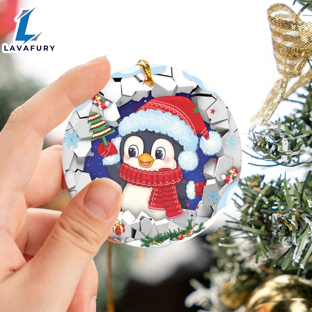 Penguin Break Through Ceramic Ornament For Fans Penguin Break Through Ceramic Ornament For Fans