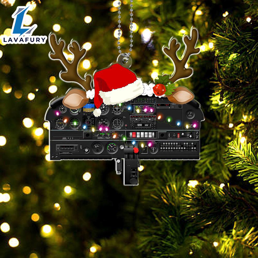Piper PA-28 Warrior Cockpit Christmas Ornament For Fans Piper PA-28 Warrior Cockpit Christmas Ornament For Fans
