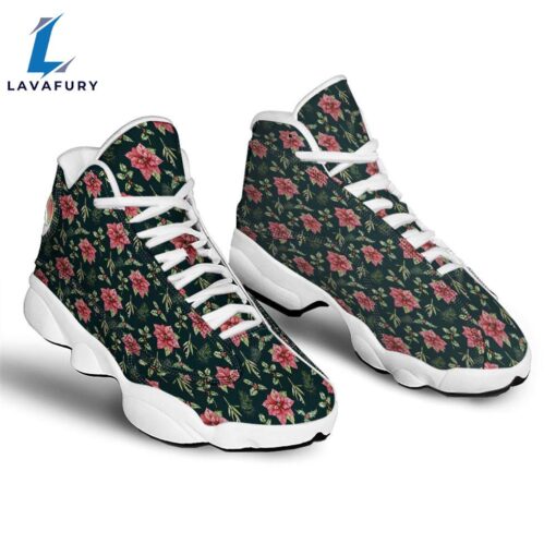 Poinsettia Christmas Watercolor Print Pattern Jd13 Shoes For Men Women  Gift Xmas