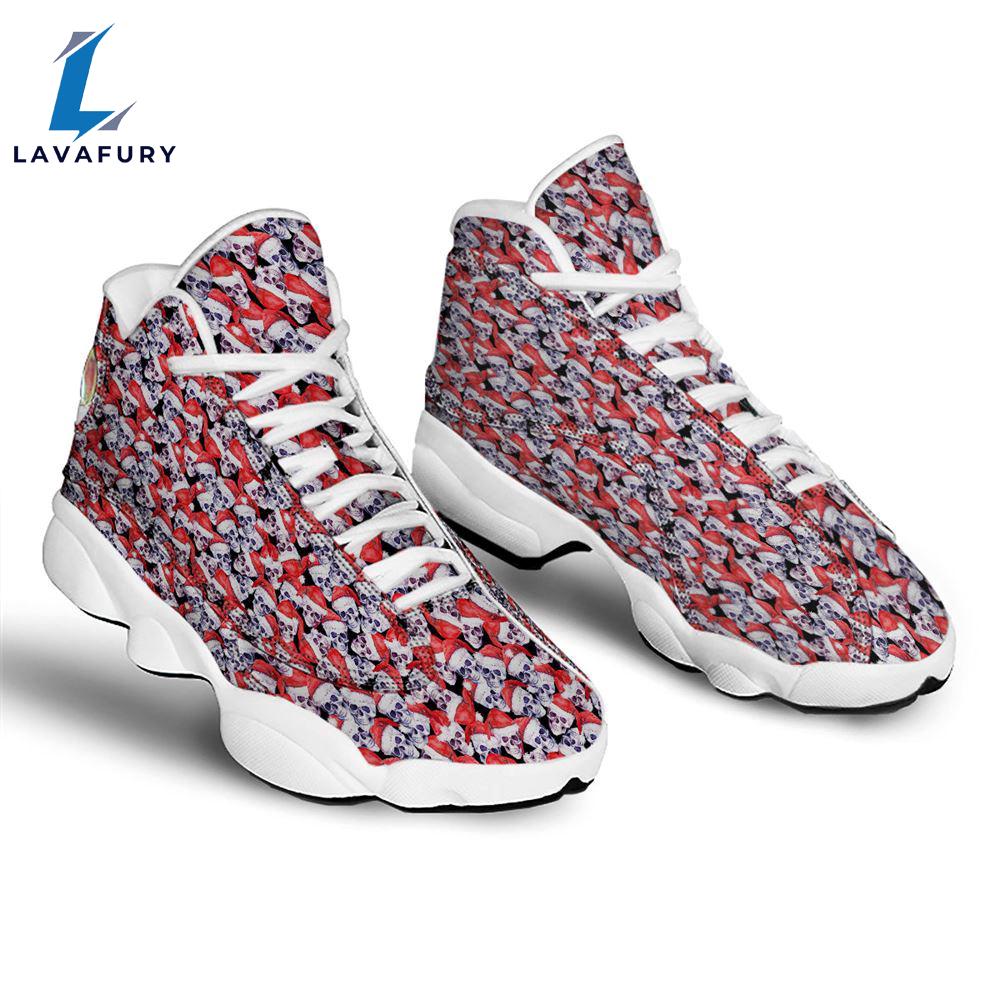 Skull Christmas Santa Print Pattern Jd13 Shoes For Men Women Gift Xmas Skull Christmas Santa Print Pattern Jd13 Shoes For Men Women Gift Xmas