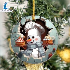 Snowman Baker Ceramic Ornament For…