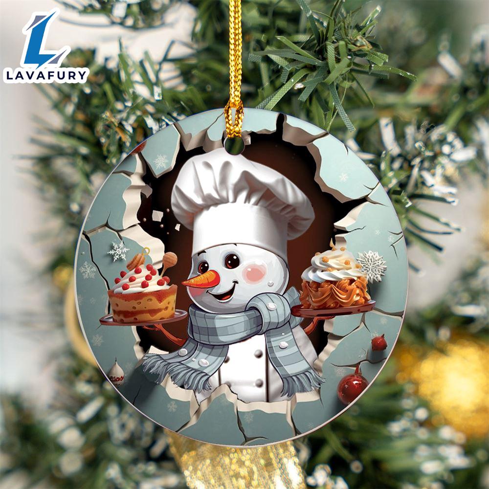 Snowman Baker Ceramic Ornament For Fans Snowman Baker Ceramic Ornament For Fans