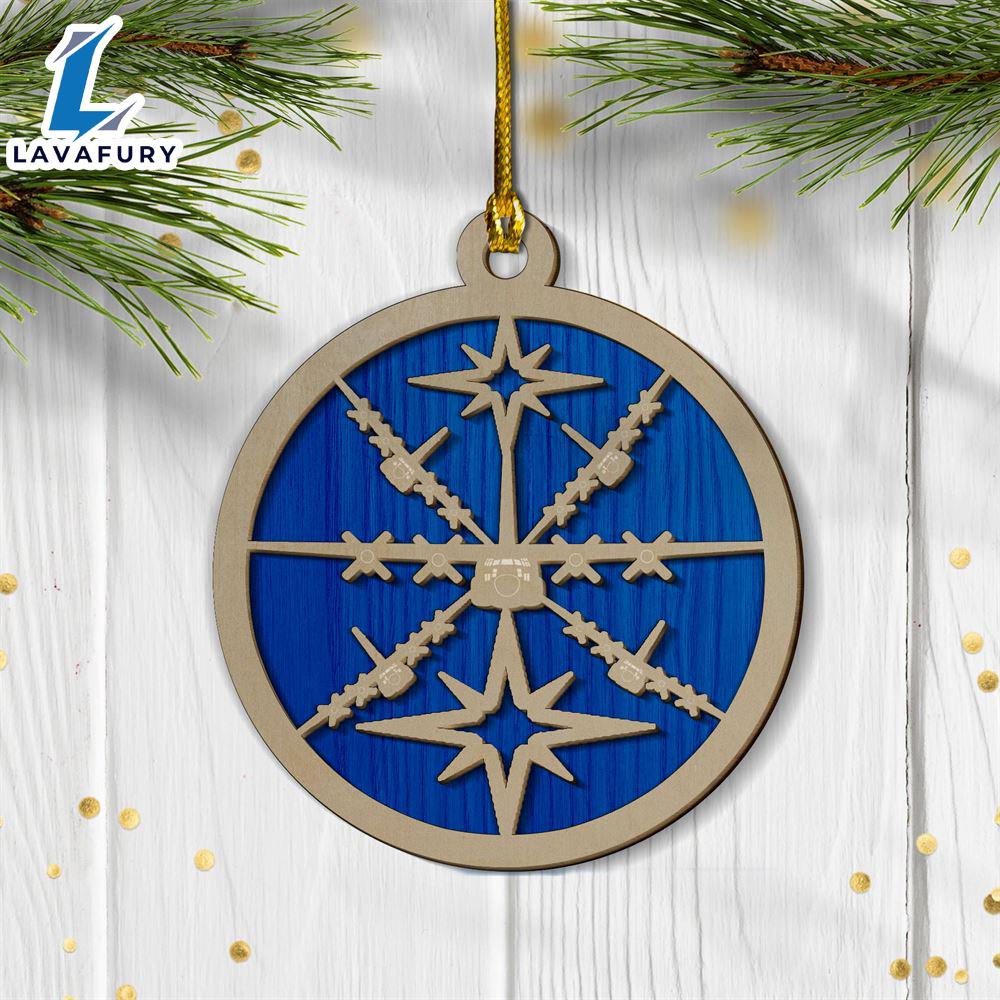 US Air Force Lockheed Martin C-130 Hercules Christmas 2-layered Wood Ornament For Fans US Air Force Lockheed Martin C-130 Hercules Christmas 2-layered Wood Ornament For Fans