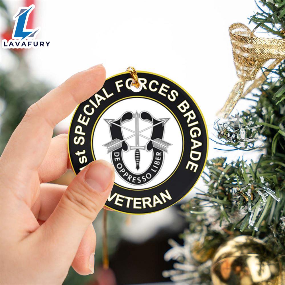US Army 1st Special Forces Brigade Unit Crest Veteran Ceramic Ornament For Fans US Army 1st Special Forces Brigade Unit Crest Veteran Ceramic Ornament For Fans