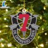 US Army 7th Special Forces Group (7th SFG) 2-side Printed Wood Ornament For Fans 3 US Army 7th Special Forces Group (7th SFG) 2-side Printed Wood Ornament