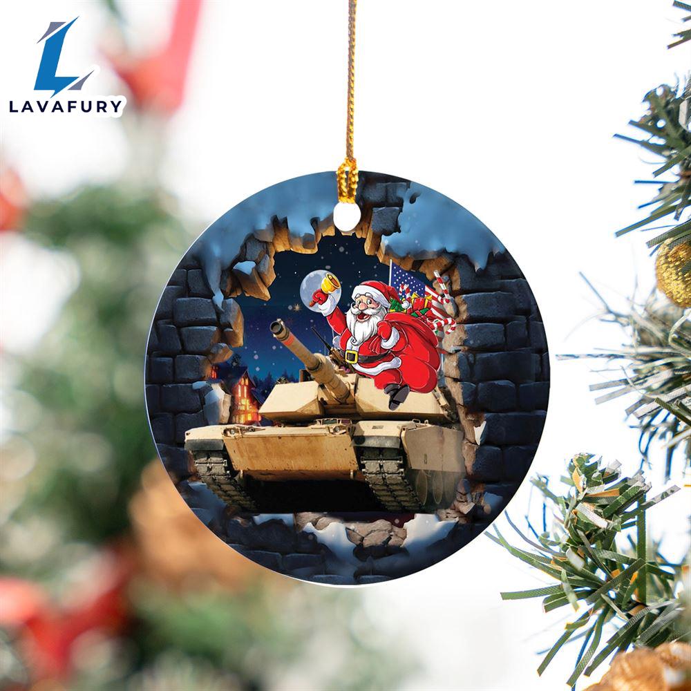 US Army M1A1 Abrams Tank Christmas Ceramic Ornament For Fans US Army M1A1 Abrams Tank Christmas Ceramic Ornament For Fans