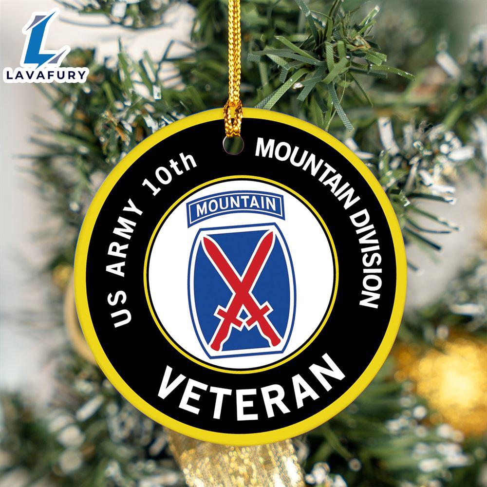 US Army Mountain Military Unit Veteran Ceramic Ornament For Fans US Army Mountain Military Unit Veteran Ceramic Ornament For Fans