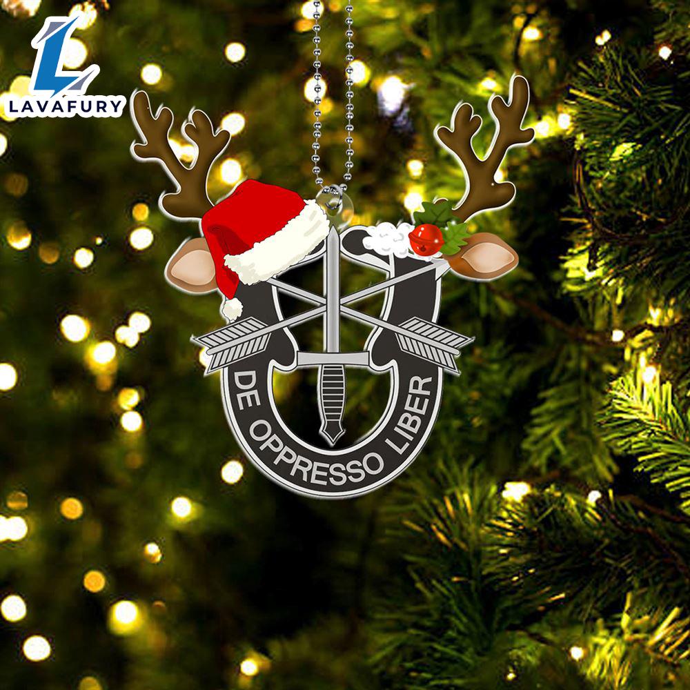US Army Special Forces Unit Crest Christmas Ornament For Fans US Army Special Forces Unit Crest Christmas Ornament For Fans